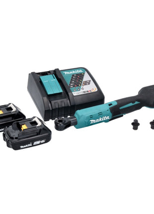 Makita DWR 180 RA destornillador de carraca inalámbrico 18 V 47,5 Nm 1/4" 3/8" + 2x baterías 2,0 Ah + cargador