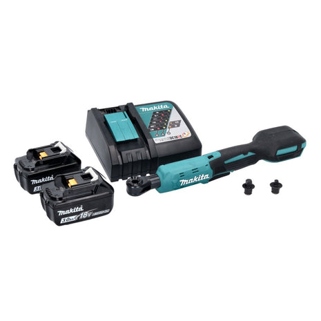 Makita DWR 180 RF cordless ratchet screwdriver 18 V 47.5 Nm 1/4" 3/8" + 2x rechargeable battery 3.0 Ah + charger