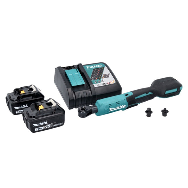 Makita DWR 180 RG cordless ratchet screwdriver 18 V 47.5 Nm 1/4" 3/8" + 2x rechargeable battery 6.0 Ah + charger