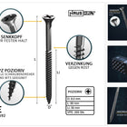 HausHalt Universal Holzbauschraube Holzschraube 6,0 x 60 mm PZ3 200 Stk. ( 000051371229 ) silber verzinkt Kreuzschlitz Pozidriv Senkkopf Teilgewinde - Toolbrothers
