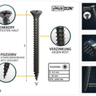 HausHalt Universal Holzbauschraube Holzschraube 4,5 x 35 mm PZ2 2000 Stk. ( 4x 000051371164 ) silber verzinkt Kreuzschlitz Pozidriv Senkkopf Vollgewinde - Toolbrothers