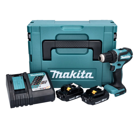 Trapano avvitatore a batteria Makita DDF 485 RAJ 18 V 50 Nm brushless + 2x batteria ricaricabile 2,0 Ah + caricabatterie + Makpac