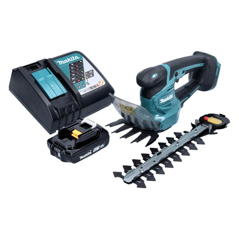 Makita DUM 111 RA1X cordless grass shears shrub shears 18 V + 1x rechargeable battery 2.0 Ah + charger