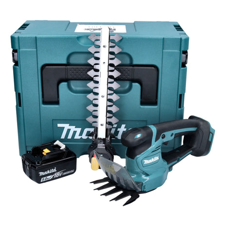 Makita DUM 111 T1XJ Cesoie per erba a batteria 18 V + 1x batteria ricaricabile 5,0 Ah + Makpac - senza caricabatterie