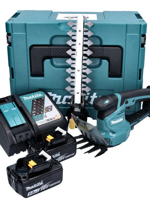 Makita DUM 111 RTXJ cortacésped a batería cortasetos 18 V + 2x baterías 5,0 Ah + cargador + Makpac