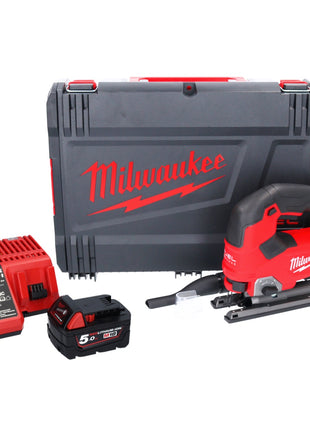 Milwaukee M18 FJS-501X Akku Stichsäge 18 V 25 mm Hub Brushless + 1x Akku 5,0 Ah + Ladegerät + HD Box