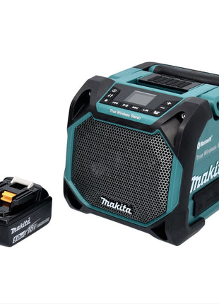 Makita DMR 203 T1Haut-parleur sans fil Bluetooth 12 V 18 V IP64 + 1x Batterie 5,0 Ah - sans chargeur