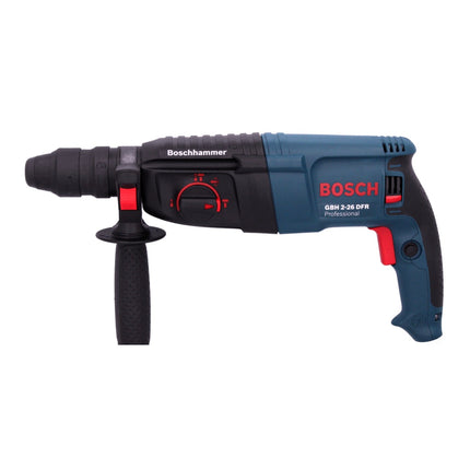 Bosch GBH 2-26 DFR Taladro percutor profesional 800 W 2,7 J SDS plus + portabrocas intercambiable + set taladro y cincel 13 piezas + estuche