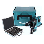 Makita DHR281ZJ Cordless Rotary Hammer SDS-Plus 2,8J 36V (2x18V) Brushless + Drill bits and Chisel Set 13 pcs. + Case Makpac - without battery, without charger