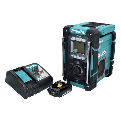 Radio da cantiere a batteria Makita DMR 301 RA1 12 V max. - 18 V DAB / DAB+ / Bluetooth + 1x batteria ricaricabile 2,0 Ah + caricabatterie