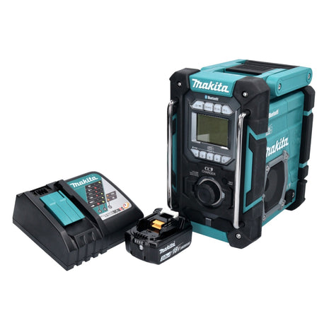 Radio da cantiere a batteria Makita DMR 301 RF1 12 V max. - 18 V DAB / DAB+ / Bluetooth + 1x batteria ricaricabile 3,0 Ah + caricatore