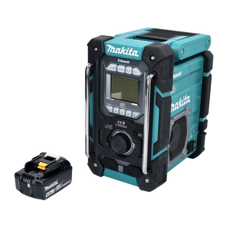 Makita DMR 301 M1 radio de chantier rechargeable 12 V max - 18 V DAB / DAB+ / Bluetooth + 1x batterie rechargeable 4,0 Ah - sans chargeur