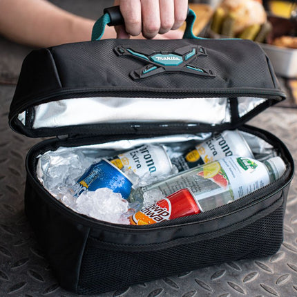 Toolbrothers Lunchpaket mit Makita Isoliertasche + Toolbrothers Fan Edelstahl Brotdose mit Bambus Deckel 1200 ml + Edelstahl Trinkflasche 500 ml - Toolbrothers