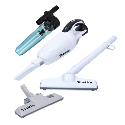 Makita DCL 181 FZW Cordless Vacuum Cleaner White 18V + Cyclone Attachment Set + Nozzle assembly set - without battery, without charger
