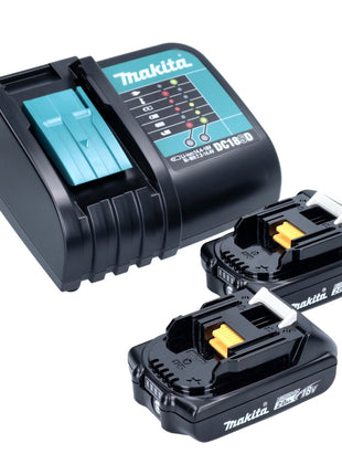 Makita DHP 453 SA2X5 trapano a percussione a batteria 18 V 42 Nm + 2x batteria ricaricabile 2,0 Ah + caricabatterie + set di accessori da 101 pezzi + valigetta