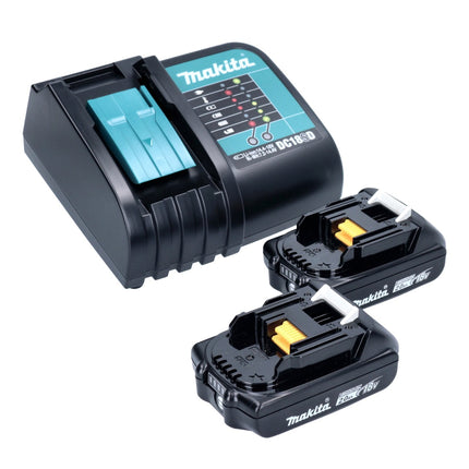 Makita DHP 453 SA2X5 trapano a percussione a batteria 18 V 42 Nm + 2x batteria ricaricabile 2,0 Ah + caricabatterie + set di accessori da 101 pezzi + valigetta