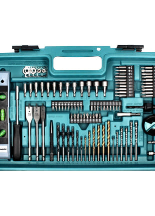 Makita DHP 453 SA2X5 trapano a percussione a batteria 18 V 42 Nm + 2x batteria ricaricabile 2,0 Ah + caricabatterie + set di accessori da 101 pezzi + valigetta