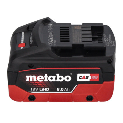 Metabo Basis Set 2x Li-Power Akkupack 18 V 8,0 Ah CAS Li-Ion Akku ( 685131590 ) + Ladegerät ASC 145 + metaBOX