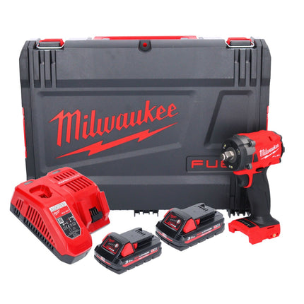 Milwaukee M18 FIW2F12-302X cordless impact wrench 18 V 339 Nm 1/2" brushless + 2x rechargeable battery 3.0 Ah + charger + HD box