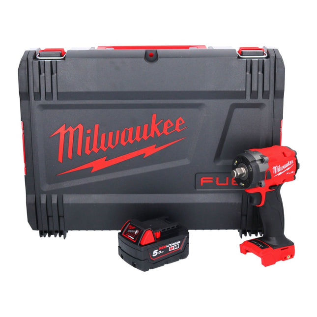 Milwaukee M18 FIW2F12-501X Avvitatore a impulsi a batteria 18 V 339 Nm 1/2" brushless + 1x batteria ricaricabile 5,0 Ah + HD box - senza caricabatterie