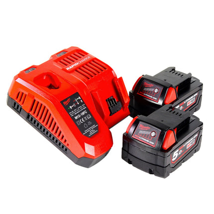 Milwaukee M18 FIW2F12-502X Avvitatore a impulsi a batteria 18 V 339 Nm 1/2" brushless ( 4933478444 ) + 2x batteria ricaricabile 5,0 Ah + caricabatterie + scatola HD
