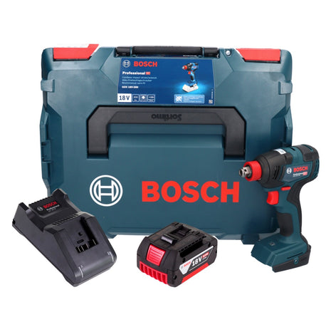 Bosch GDX 18V-200 Avvitatore a impulsi professionale a batteria 18 V 200 Nm senza spazzole + 1x batteria ricaricabile 5,0 Ah + caricatore + L-BOXX