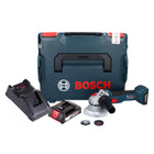Bosch GWS 18V-10 Professional Akku Winkelschleifer 18 V 125 mm Brushless + 1x Akku 2,0 Ah + Ladegerät + L-Boxx