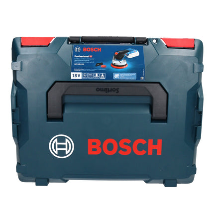 Lijadora excéntrica a batería Bosch GEX 18V-125 Professional 18 V 125 mm sin escobillas + 1x batería 4,0 Ah + 1x juego de lijado Toolbrothers TURTLE + L-BOXX - sin cargador
