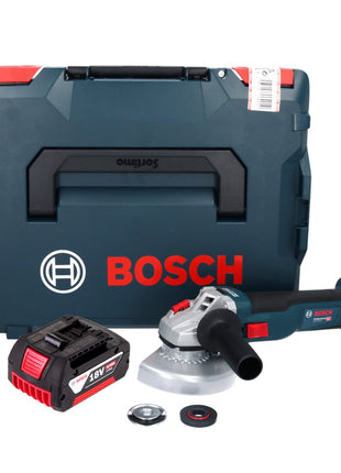 Bosch GWS 18V-10 Professional cordless angle grinder 18 V 125 mm brushless + 1x rechargeable battery 4.0 Ah + L-Boxx - without charger