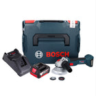 Bosch GWS 18V-10 Professional cordless angle grinder 18 V 125 mm brushless + 1x rechargeable battery 4.0 Ah + charger + L-Boxx