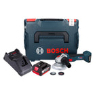 Bosch GWS 18V-10 Amoladora angular profesional sin cable 18 V 125 mm sin escobillas + 1x acumulador 5,0 Ah + cargador + L-Boxx