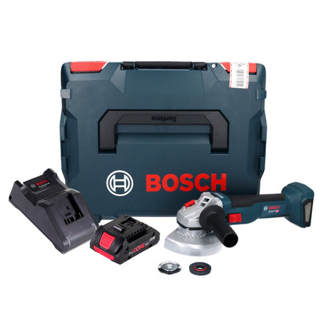 Bosch GWS 18V-10 Professional Akku Winkelschleifer 18 V 125 mm Brushless + 1x ProCORE Akku 4,0 Ah + Ladegerät + L-Boxx