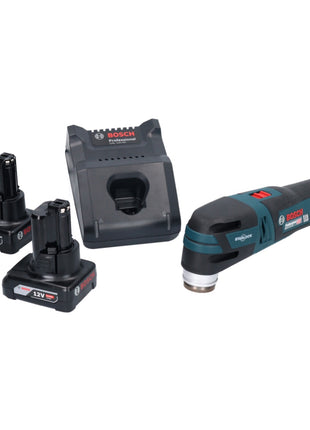 Bosch GOP 12V-28 Professional Découpeur-ponceur sans fil Starlock Brushless + 2x Batteries 6,0 Ah + Chargeur