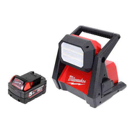 Milwaukee M18 HOAL-501 Lampe de chantier LED sans fil 4000lm 18V + 1x Batterie 5,0Ah - sans chargeur