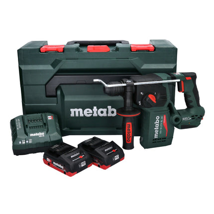 Martillo perforador sin cable Metabo KH 18 LTX BL 24 18 V 2,2 J SDS Plus Brushless ( 601713800 ) + 2x batería recargable 4,0 Ah + cargador + metaBOX