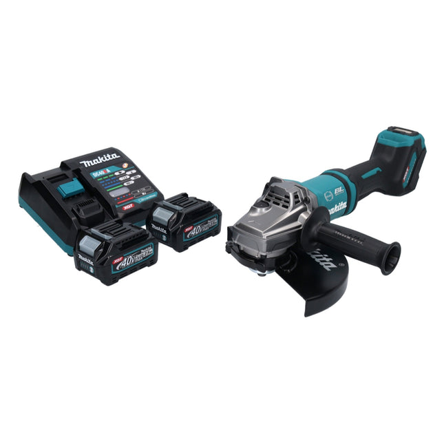 Makita GA 038 GD2 Smerigliatrice angolare a batteria 40 V max. 230 mm Brushless XGT + 2x batteria 2,5 Ah + caricabatteria