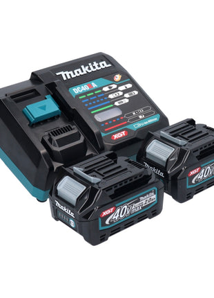 Taladro percutor inalámbrico Makita HP 002 GA2 40 V máx. 64 Nm sin escobillas + 2 baterías 2,0 Ah + cargador