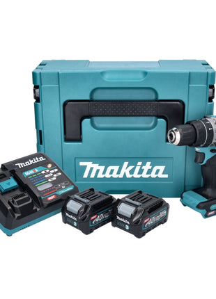 Makita HP 002 GA202 Akku Schlagbohrschrauber 40 V max. 64 Nm Brushless + 2x Akku 2,0 Ah + Ladegerät + Makpac