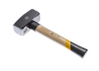 FORTE TOOLS Hammer with wooden handle, head weight 2000 g, hammer with wooden handle, premium tool, forged, double ring key, lacquered head (000051151043)