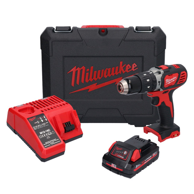 Milwaukee M18 BPD-301C Perceuse à percussion sans fil 60Nm 18V + 1x Batterie 3,0Ah + Chargeur + Coffret