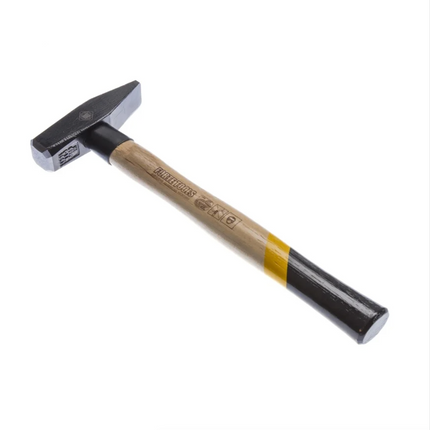 FORTE TOOLS Engineer's Hammer - Wooden Handle - Head Weight 500 g - Premium Tool, Forged - Ring Key - Lacquered Head (000051151026)
