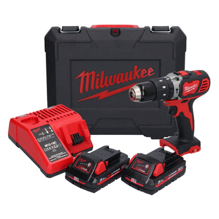 Milwaukee M18 BPD-302C Cordless Percussion Drill 60Nm 18V + 2x Batteries 3.0Ah + Charger + Case