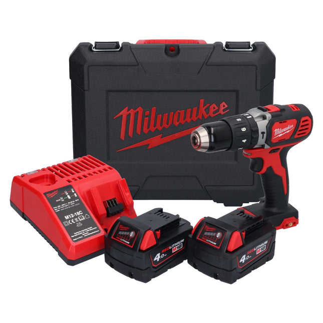 Milwaukee M18 BPD-402C Perceuse à percussion sans fil 60Nm 18V (4933443518) + 2x Batteries 4,0Ah + Chargeur + Coffret