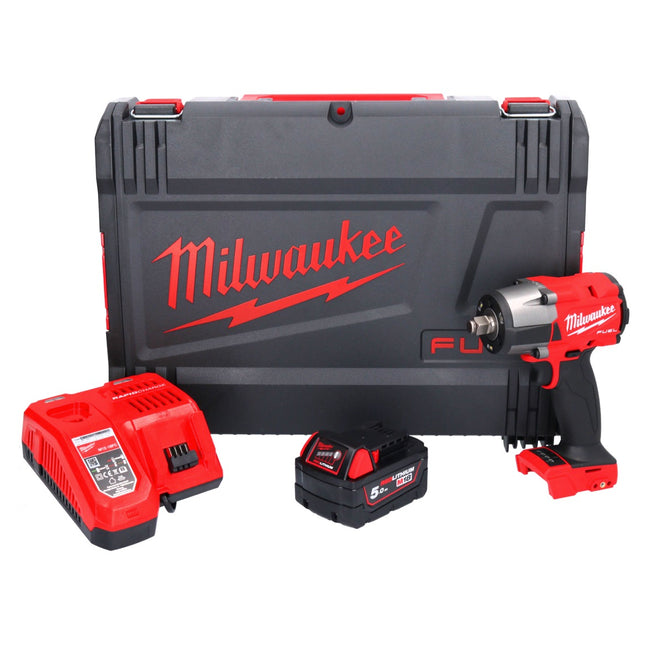 Milwaukee M18 FMTIW2F12-501X Avvitatore a impulsi a batteria 18 V 745 Nm 1/2" brushless + 1x batteria ricaricabile 5,0 Ah + caricabatterie + scatola HD