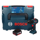 Bosch GSB 18V-55 Professional Perceuse-visseuse à percussion sans fil 18 V 55 Nm Brushless + 1x batterie 5,0 Ah + L-Boxx - sans chargeur