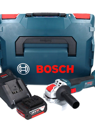 Bosch GWX 18V-10 Profesjonalna akumulatorowa szlifierka kątowa 18 V 125 mm X-LOCK Bezszczotkowa + 1x akumulator 5,0 Ah + ładowarka + L-Boxx