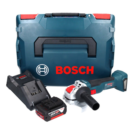 Bosch GWX 18V-10 Professional cordless angle grinder 18 V 125 mm X-LOCK Brushless + 1x rechargeable battery 5.0 Ah + charger + L-Boxx