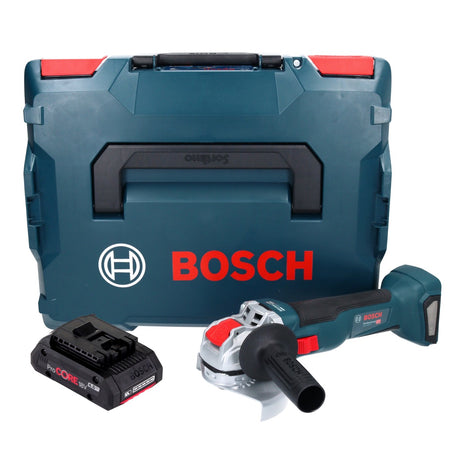 Bosch GWX 18V-10 Professional cordless angle grinder 18 V 125 mm X-LOCK Brushless + 1x ProCORE rechargeable battery 4.0 Ah + L-Boxx - without charger