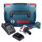 Bosch GWX 18V-10 Smerigliatrice angolare professionale a batteria 18 V 125 mm X-LOCK Brushless + 1x batteria ProCORE 4,0 Ah + caricabatterie + L-Boxx