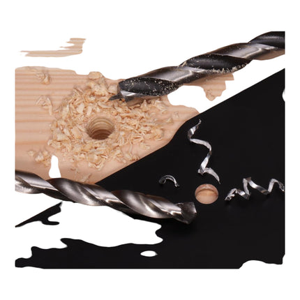 WellCut 101 pezzi set di punte e punte da trapano in valigetta 1/4" Phillips / Pozidriv / scanalato / esagonale / Torx / Robertson / legno, acciaio e muratura ( WC-DB101U )